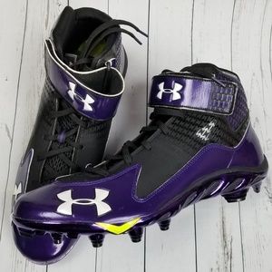 Under Armor | Shiny Purple Football Cleats